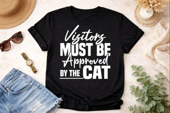 Cat Approves All Visitors SVG Design