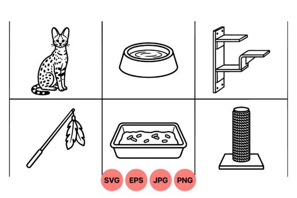 Cat Care Essentials SVG Pack