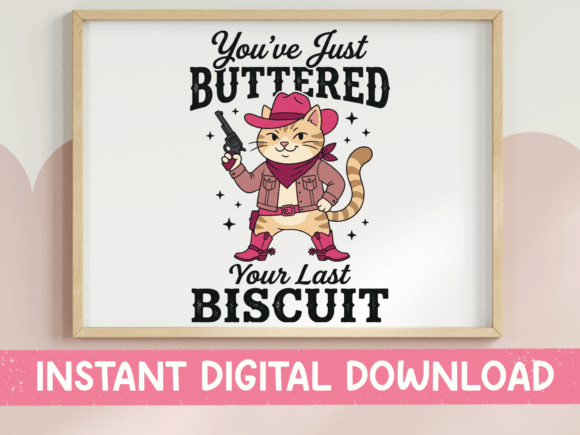 Cowboy Cat with Revolver SVG PNG