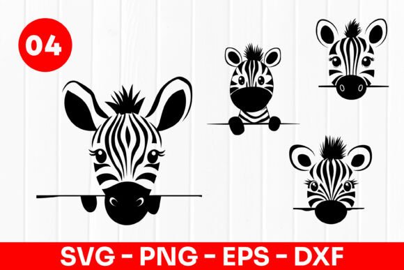 Cute Zebra Cartoon Safari Animal SVG PNG